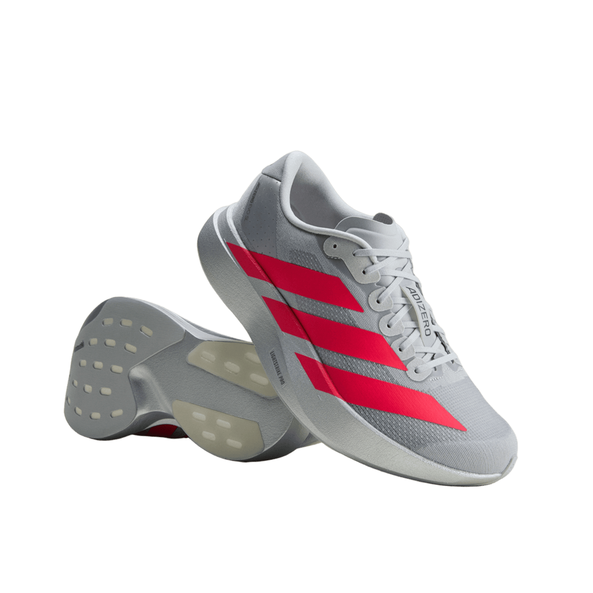 adidas Adizero Evo SL Silver Metallic Lucid Red