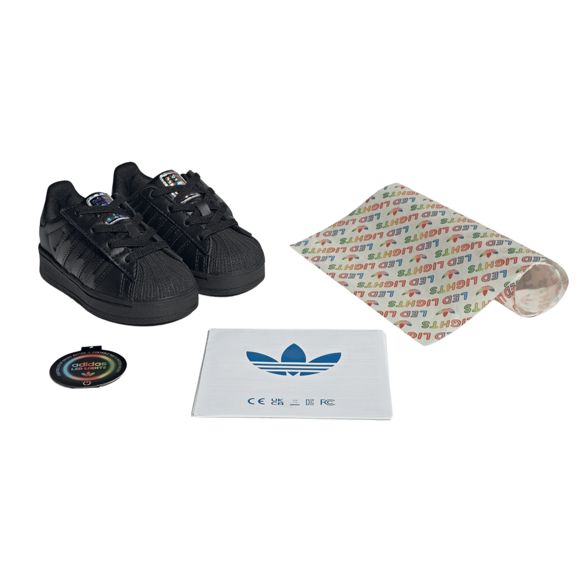 adidas Superstar LED Lights Comfort Closure Core Black Preloved Violet (TD)