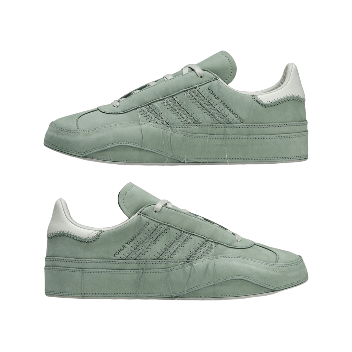 adidas Y-3 Gazelle Silver Green Off White Light Brown