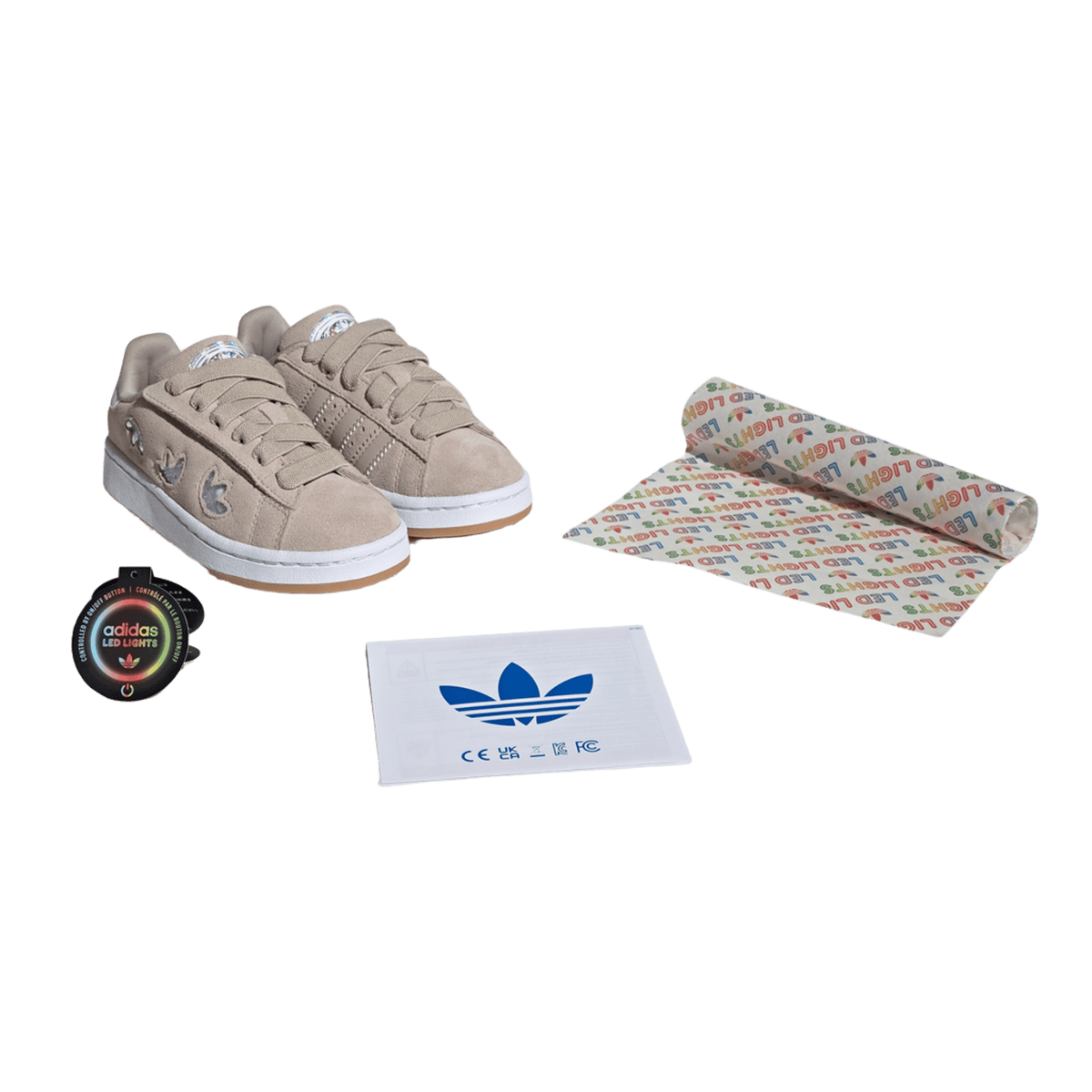 adidas Campus 00s LED Lights Comfort Closure Wonder Beige Cloud White (PS)