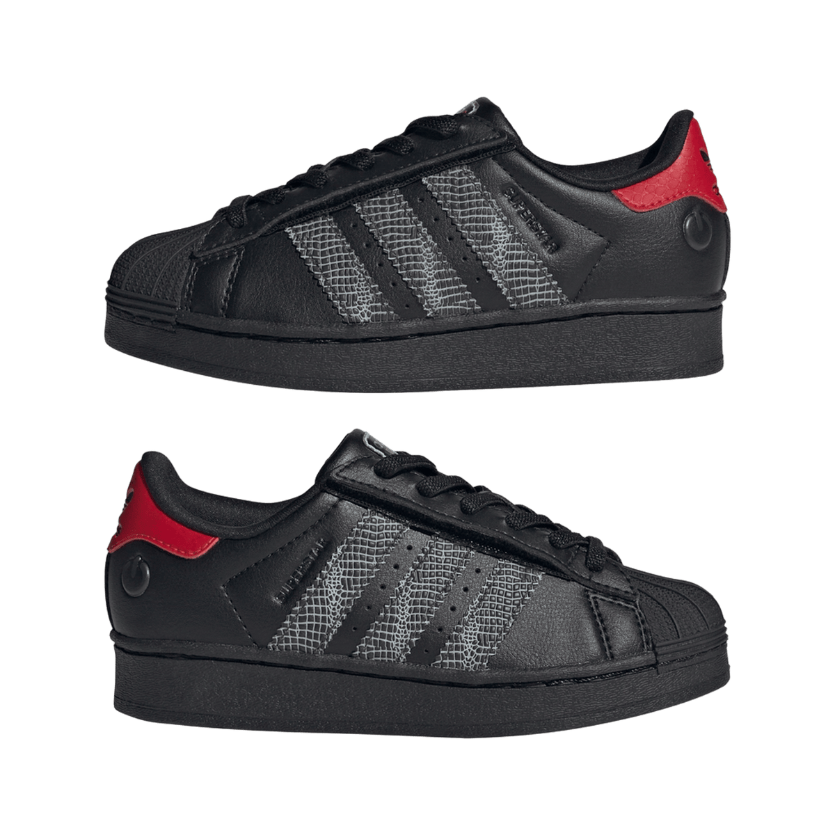 adidas Superstar LED Lights Comfort Closure Core Black Red (PS)