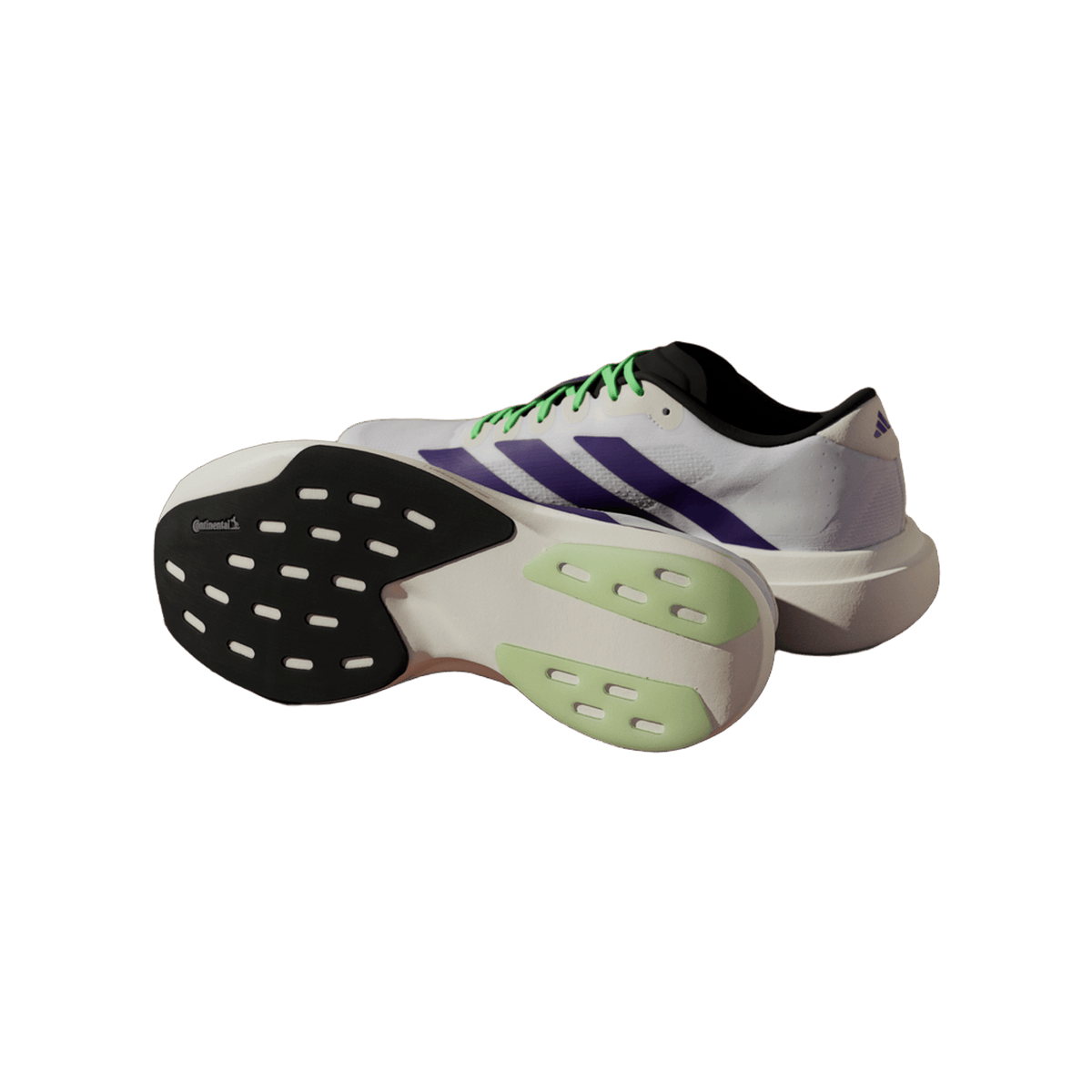 adidas Adizero Evo SL White Purple Lime Burst