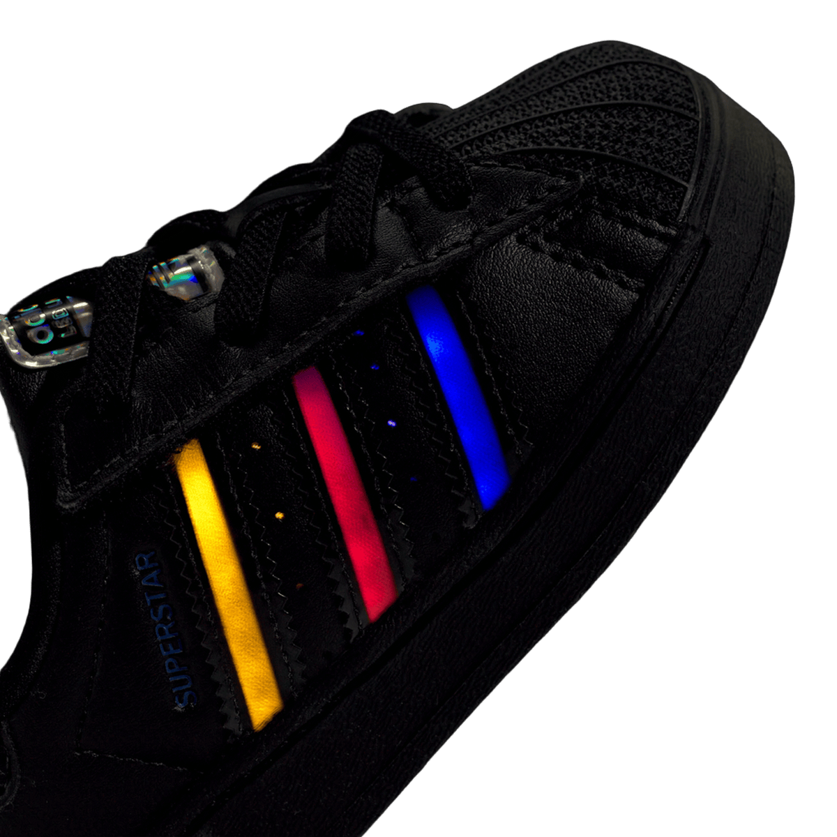 adidas Superstar LED Lights Comfort Closure Core Black Preloved Violet (TD)