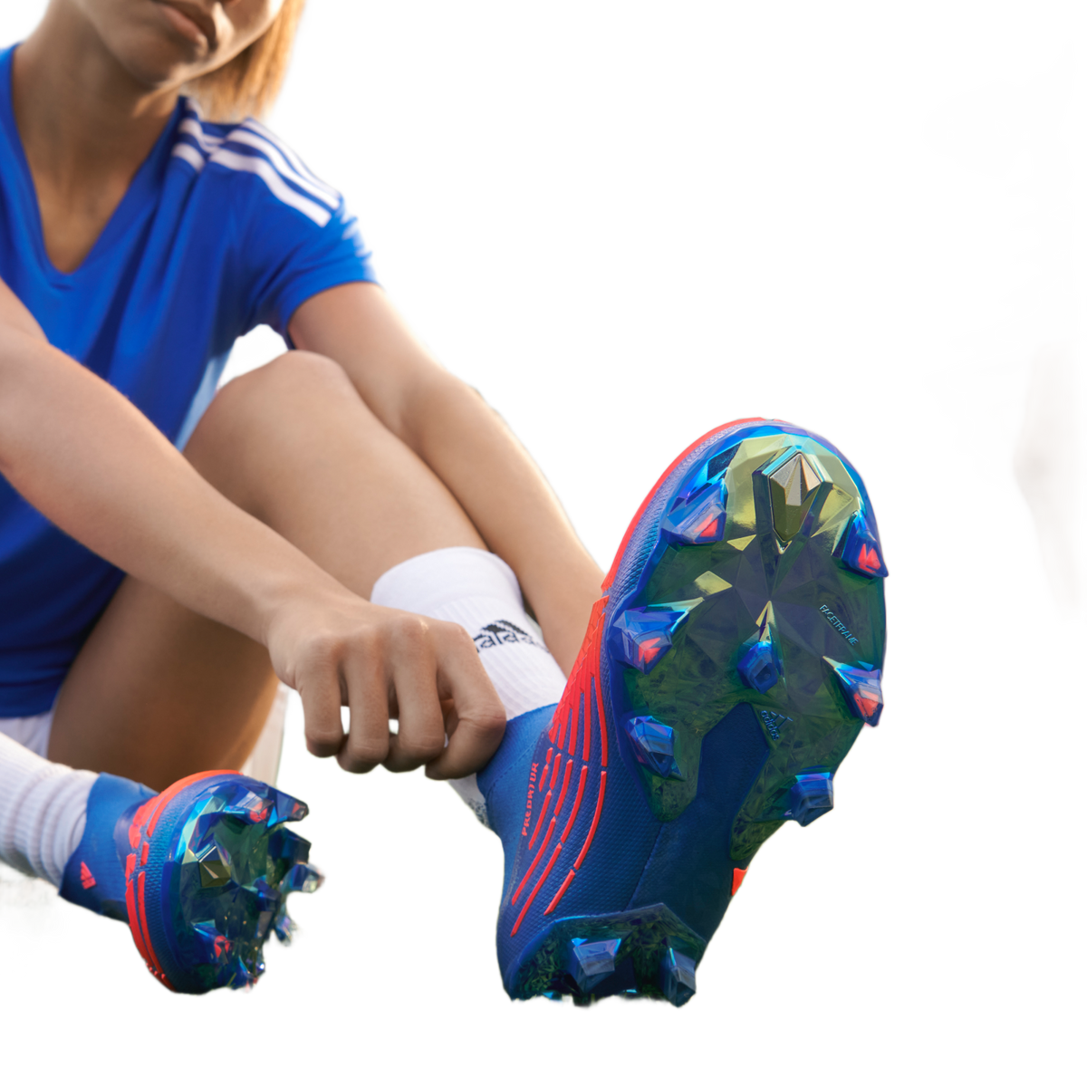 adidas Predator Edge+ FG Hi-Res Blue Turbo