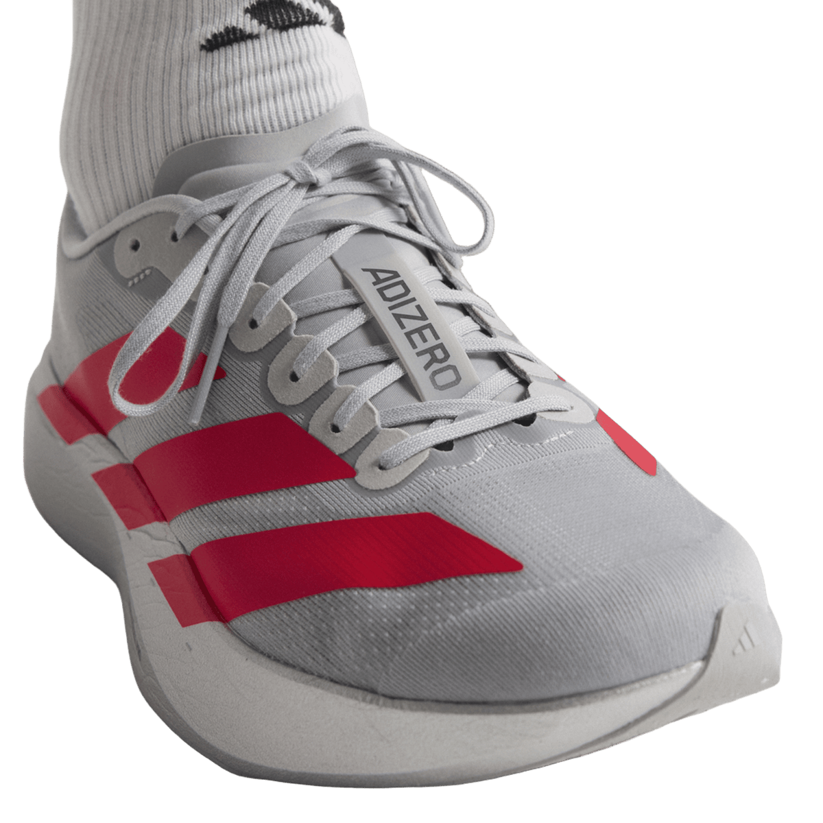 adidas Adizero Evo SL Silver Metallic Lucid Red