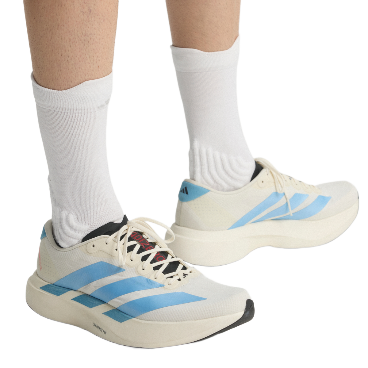 adidas Adizero EVO SL Woven Off White Light Blue Red