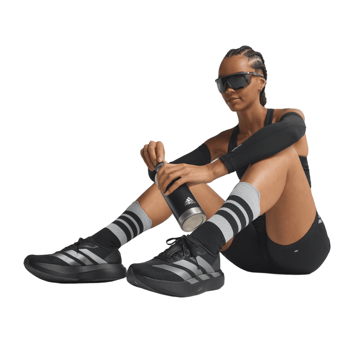 adidas Adizero Evo SL Core Black Iron Metallic (Women's)