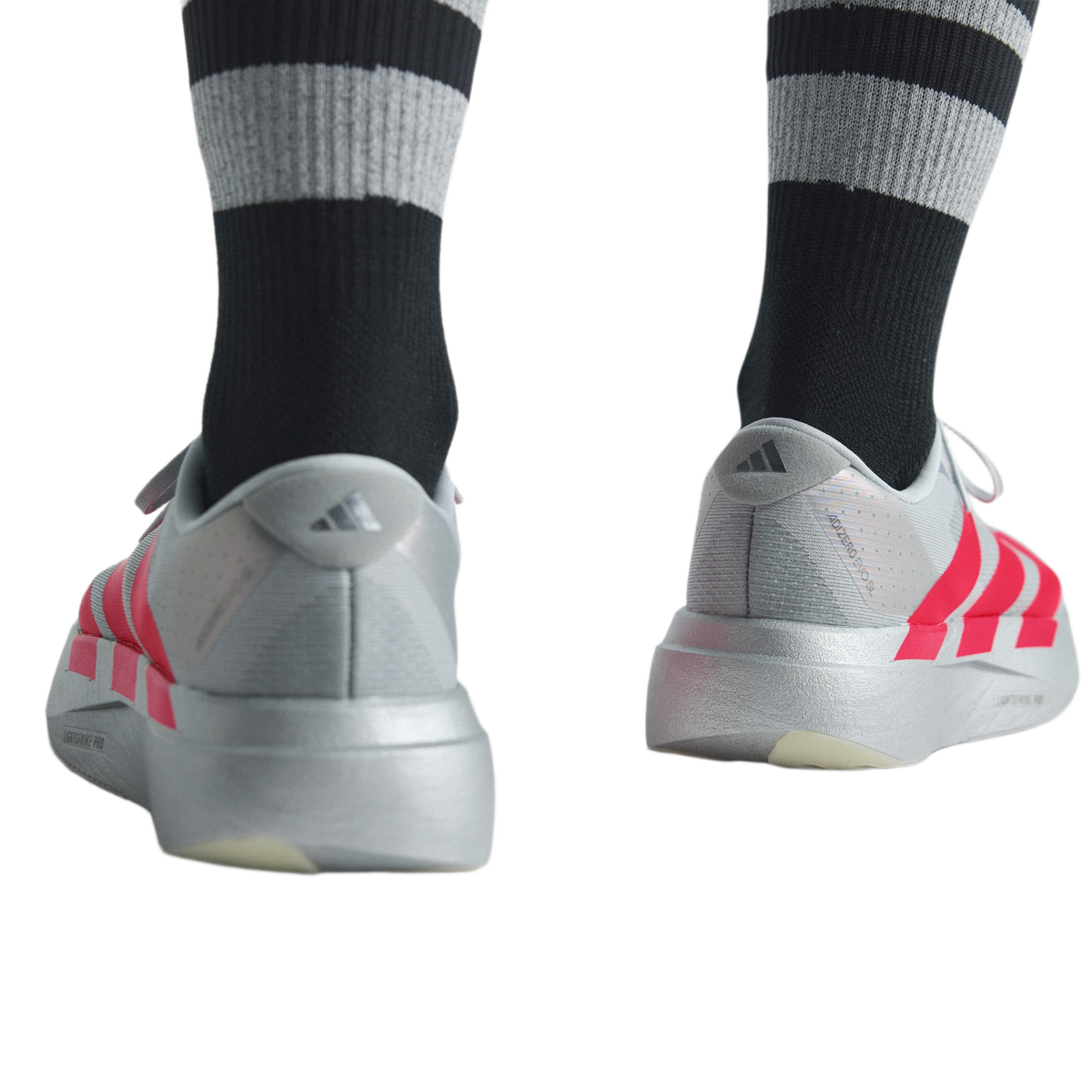 adidas Adizero Evo SL Silver Metallic Lucid Red (Women's)