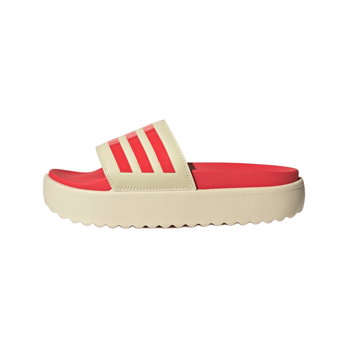 adidas Adilette Platform Slides Warm Vanilla Semi Lucid Red (Women's)