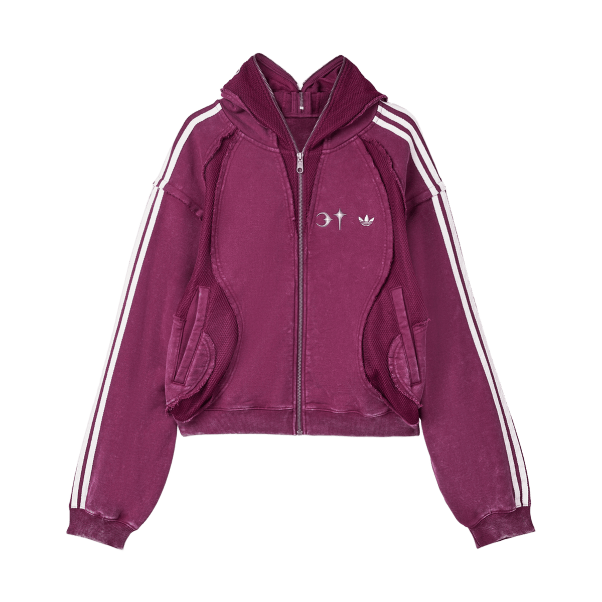 adidas x Thug Club Teamgeist Hooded Zip Up (Asia Sizing) Maroon