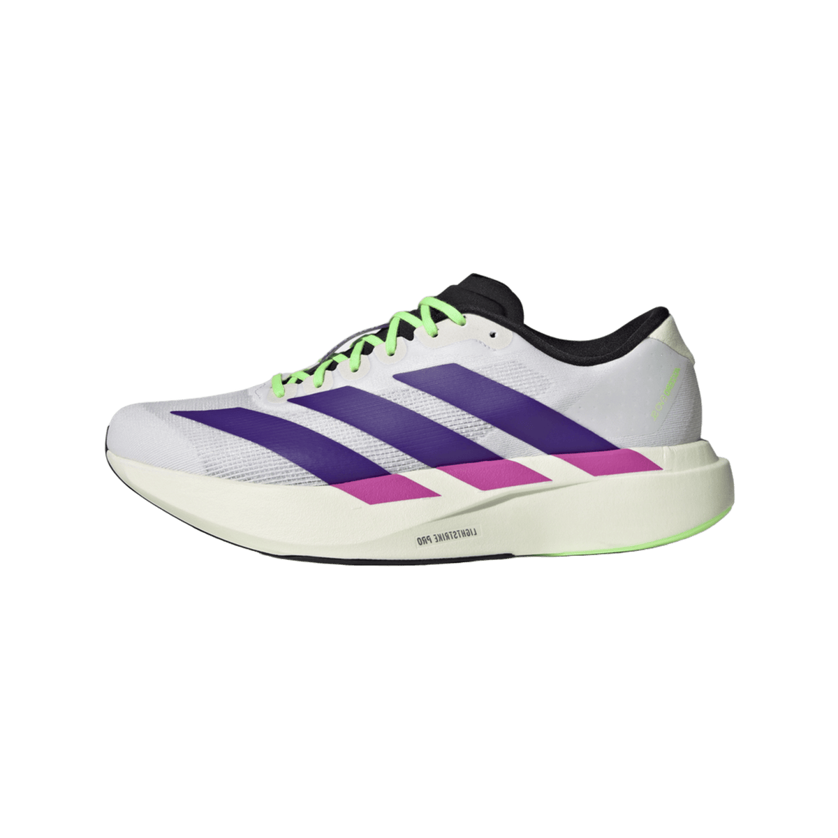 adidas Adizero Evo SL White Purple Lime Burst