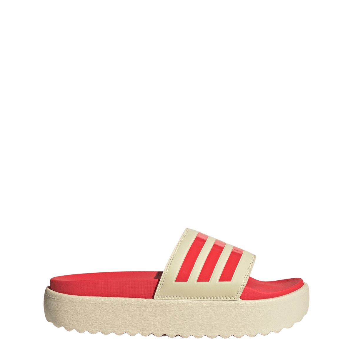 adidas Adilette Platform Slides Warm Vanilla Semi Lucid Red (Women's)