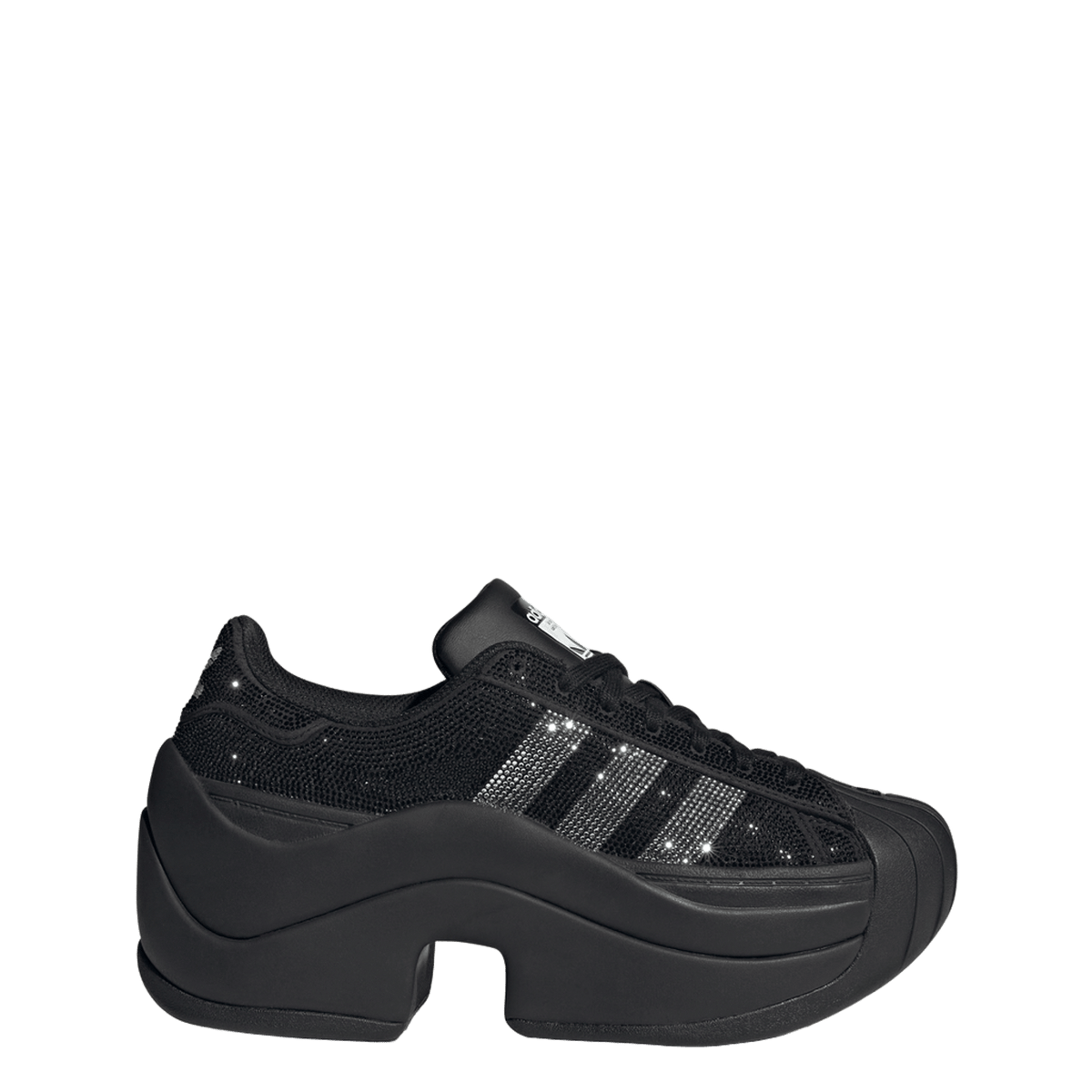 adidas Superstar Bold Rhinestone Black Silver (Women's)