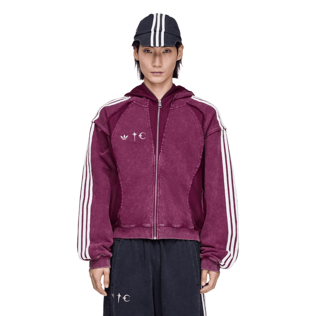 adidas x Thug Club Teamgeist Hooded Zip Up (Asia Sizing) Maroon