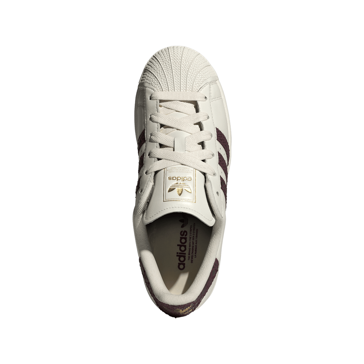 adidas Superstar II Off White Maroon Snakeskin (Women's)