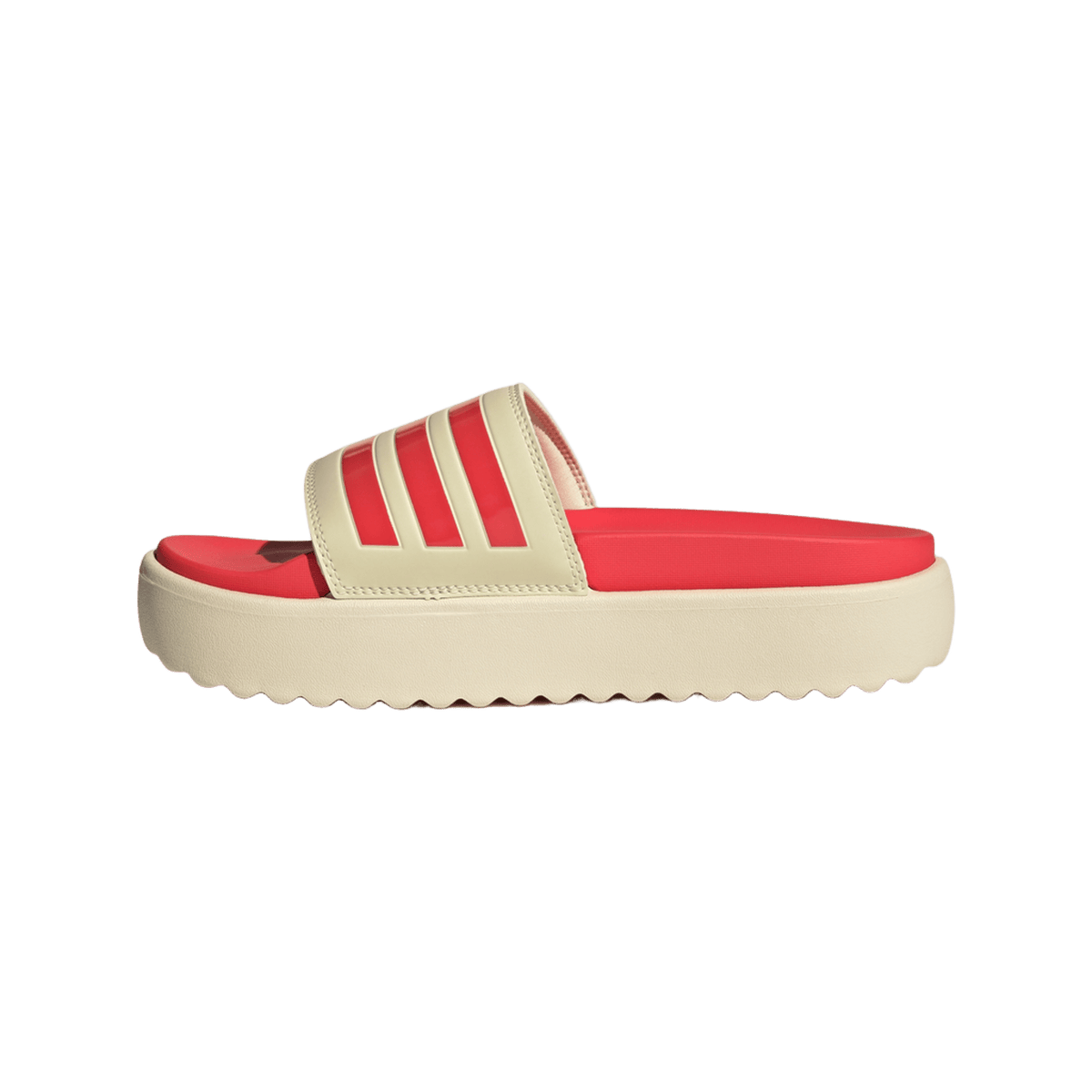 adidas Adilette Platform Slides Warm Vanilla Semi Lucid Red (Women's)