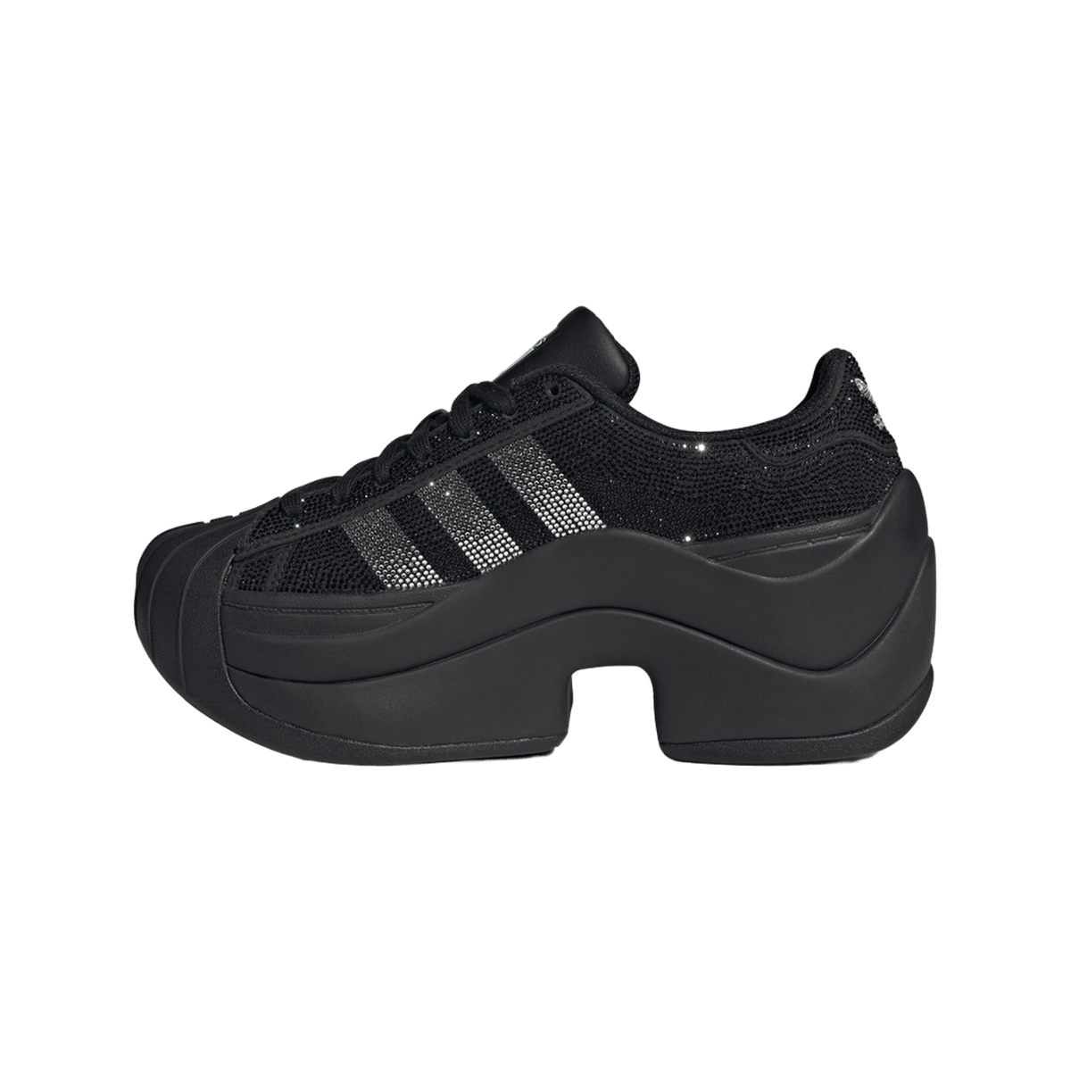 adidas Superstar Bold Rhinestone Black Silver (Women's)