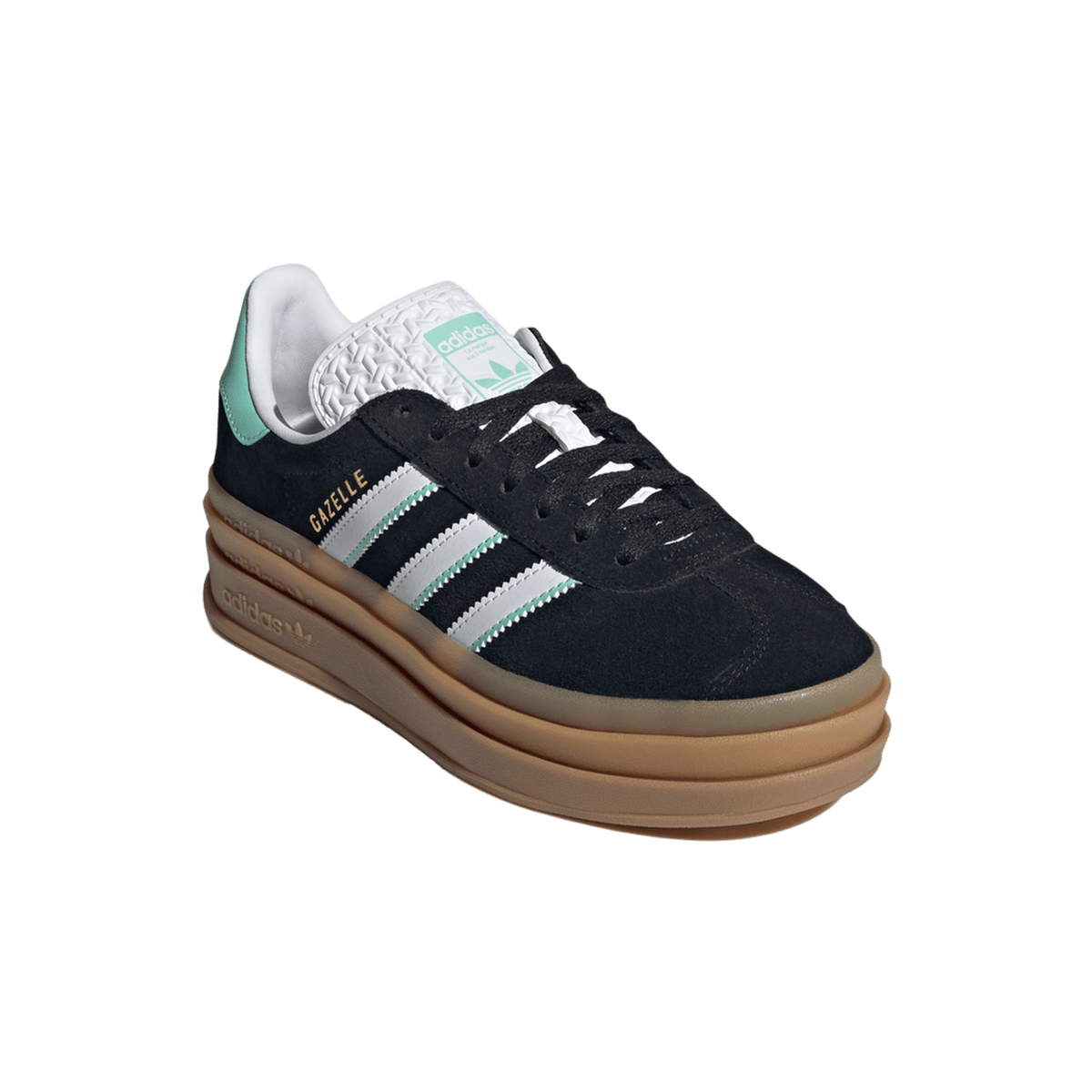 adidas Gazelle Bold Black White Mint Gum (GS)