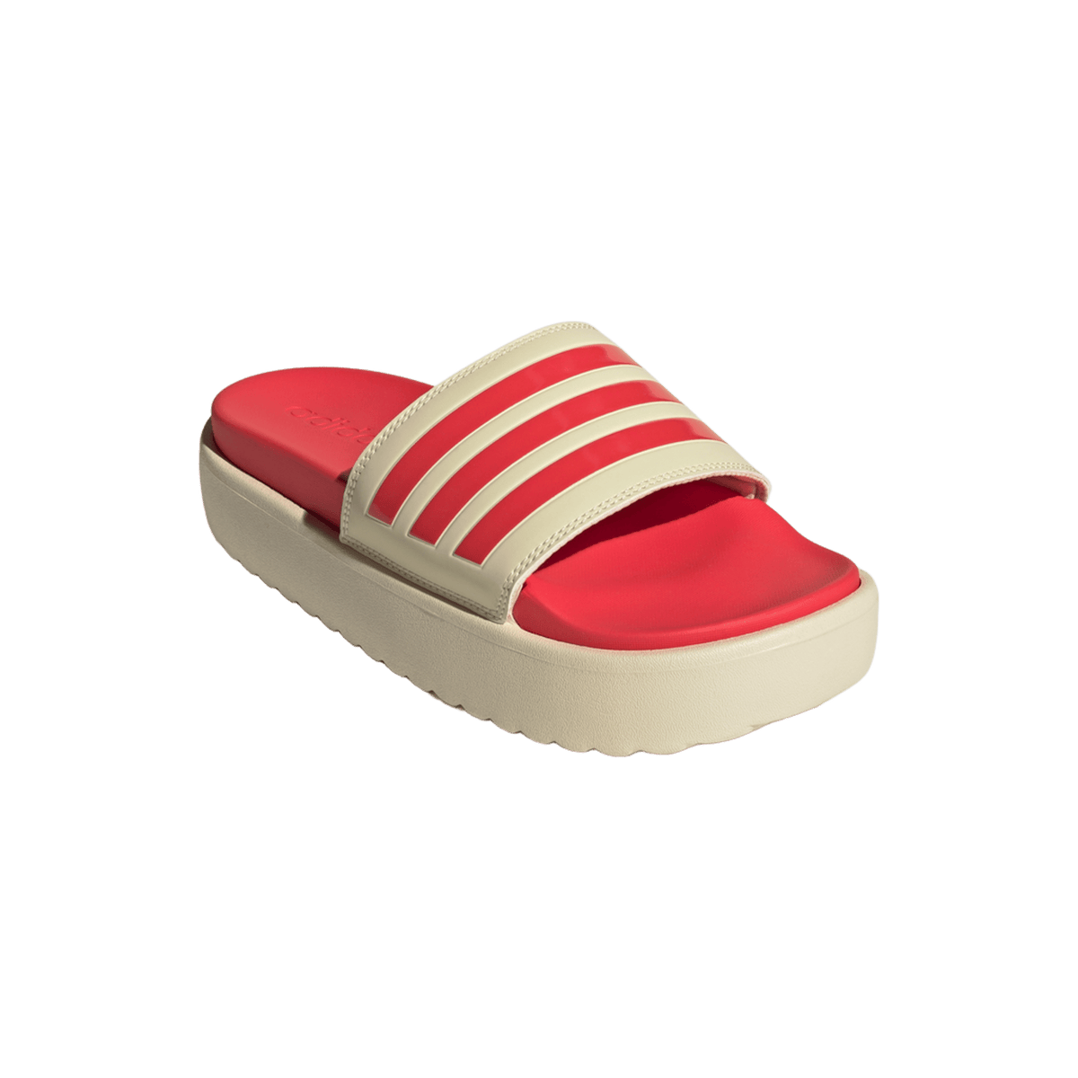 adidas Adilette Platform Slides Warm Vanilla Semi Lucid Red (Women's)
