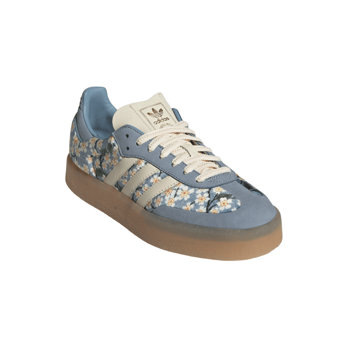 adidas Sambae Liberty London Floral Embroidery Blue Cream White (Women's)