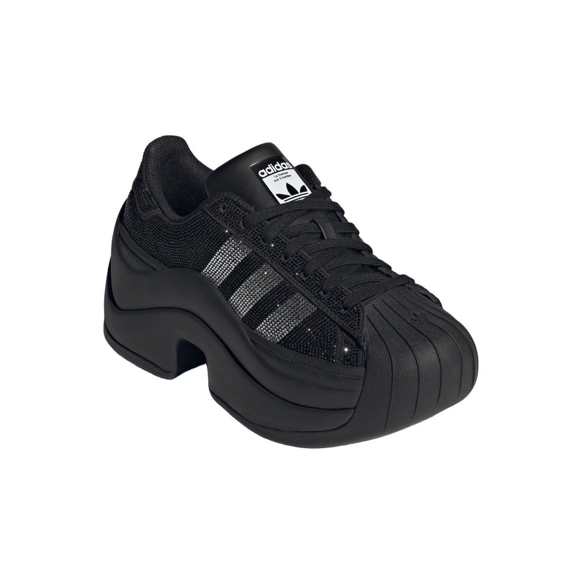 adidas Superstar Bold Rhinestone Black Silver (Women's)