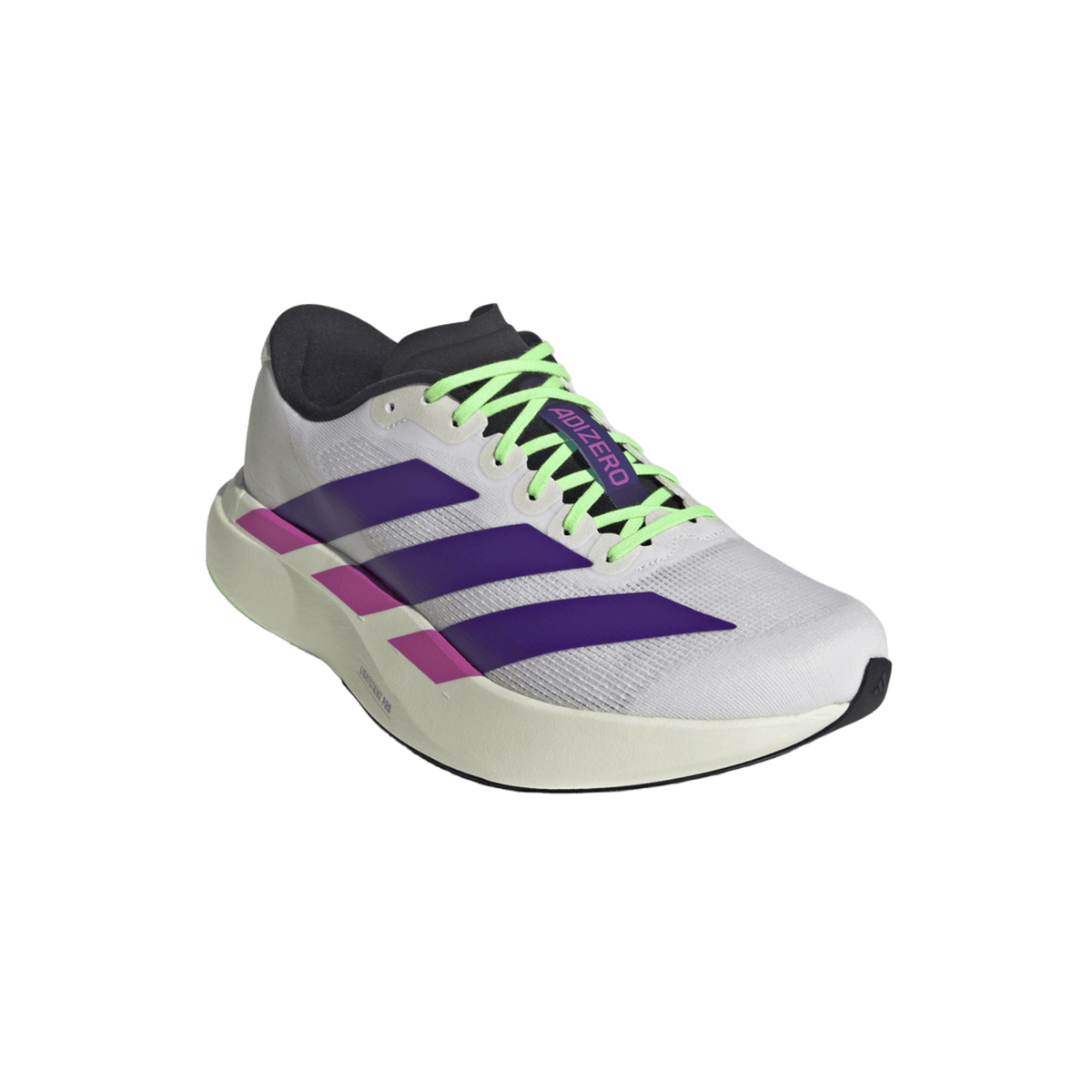 adidas Adizero Evo SL White Purple Lime Burst