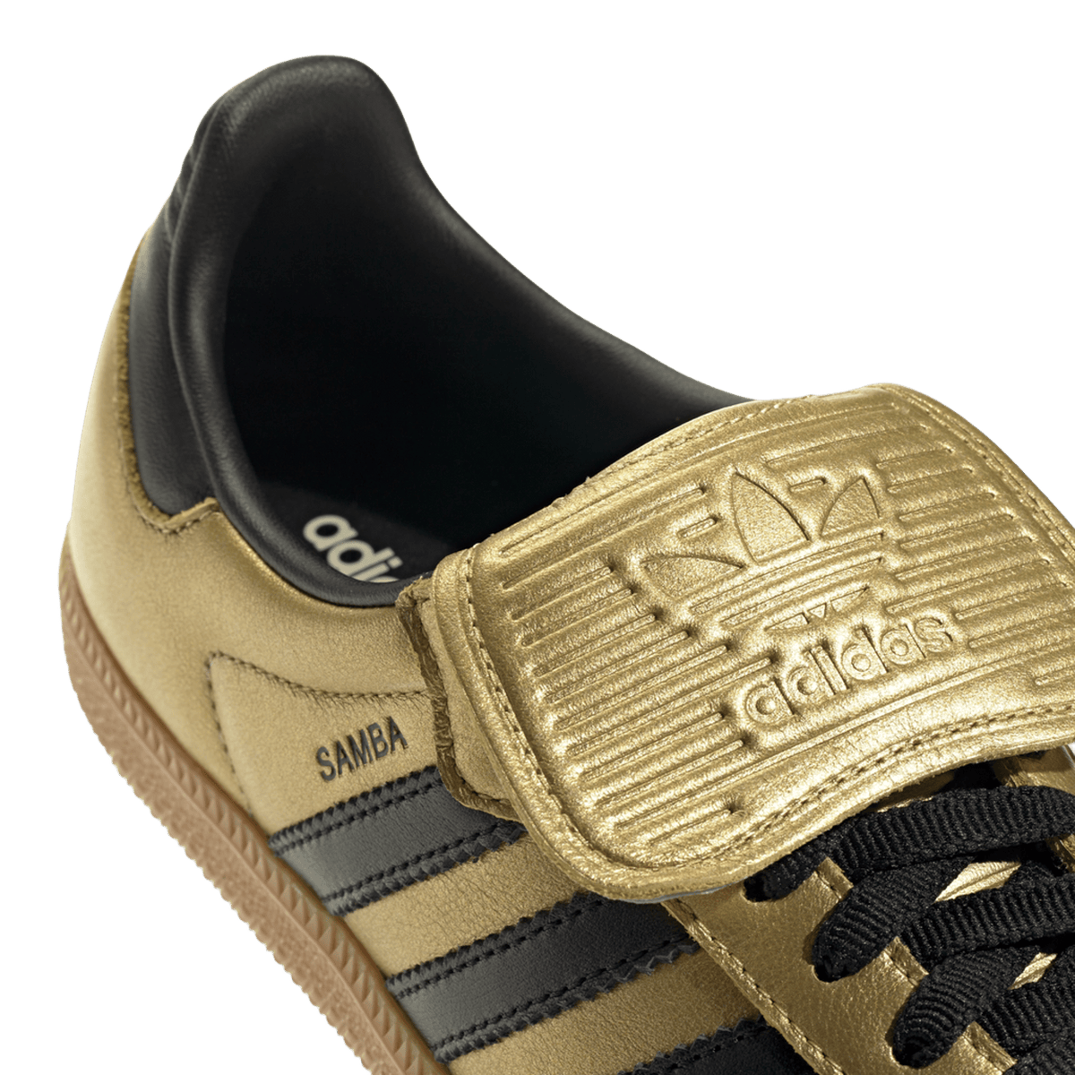 adidas Samba LT Gold Metallic Black Gum (Women's)