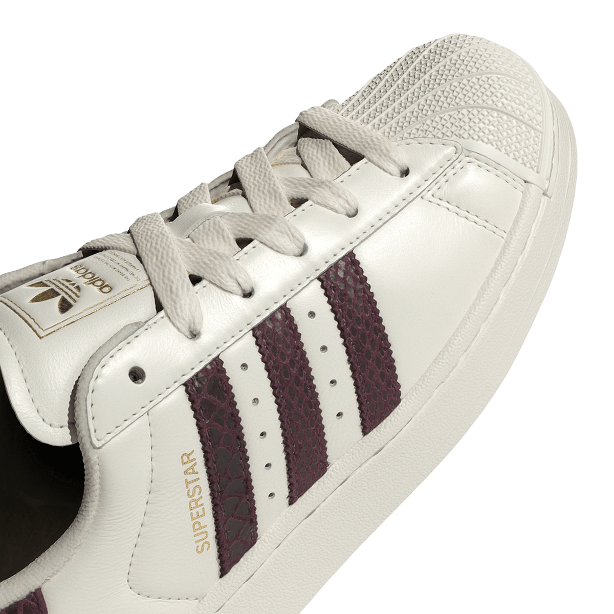 adidas Superstar II Off White Maroon Snakeskin (Women's)