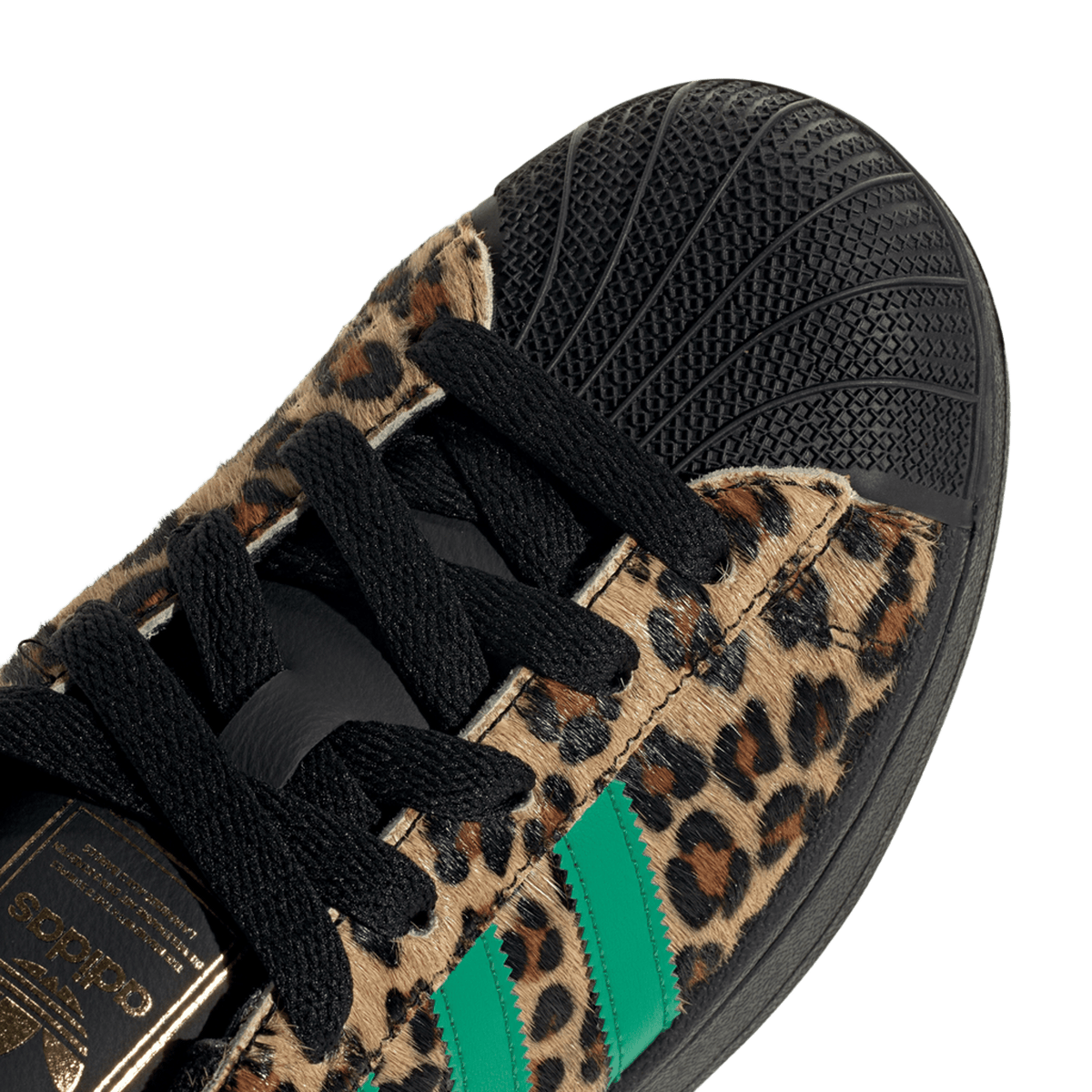 adidas Superstar Black Green Leopard (Women's)