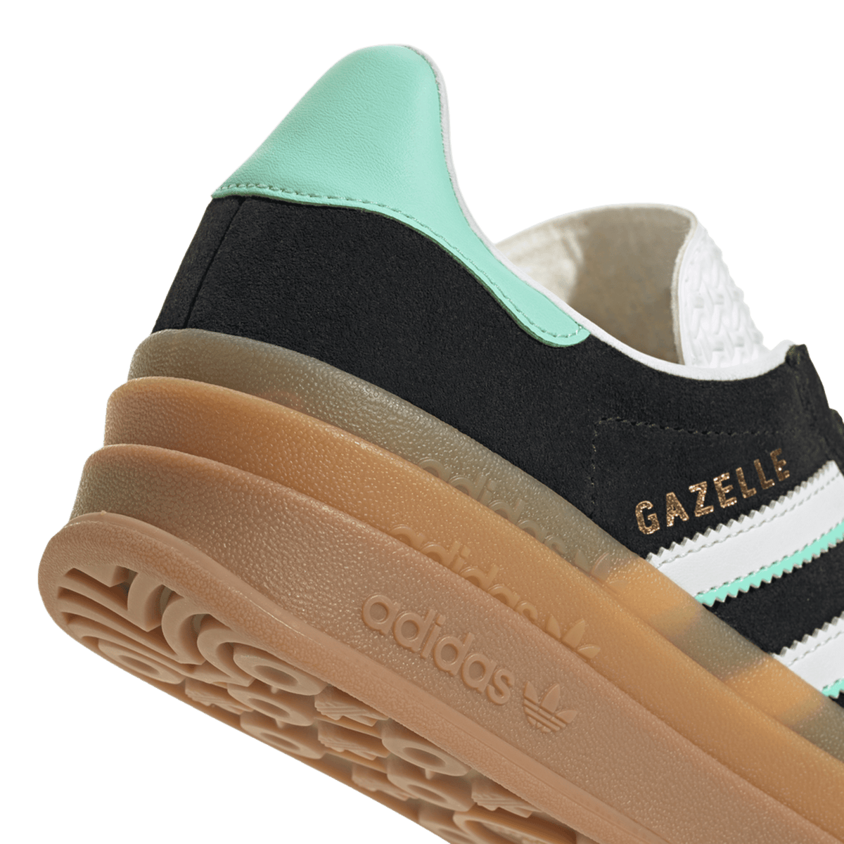 adidas Gazelle Bold Black White Mint Gum (GS)