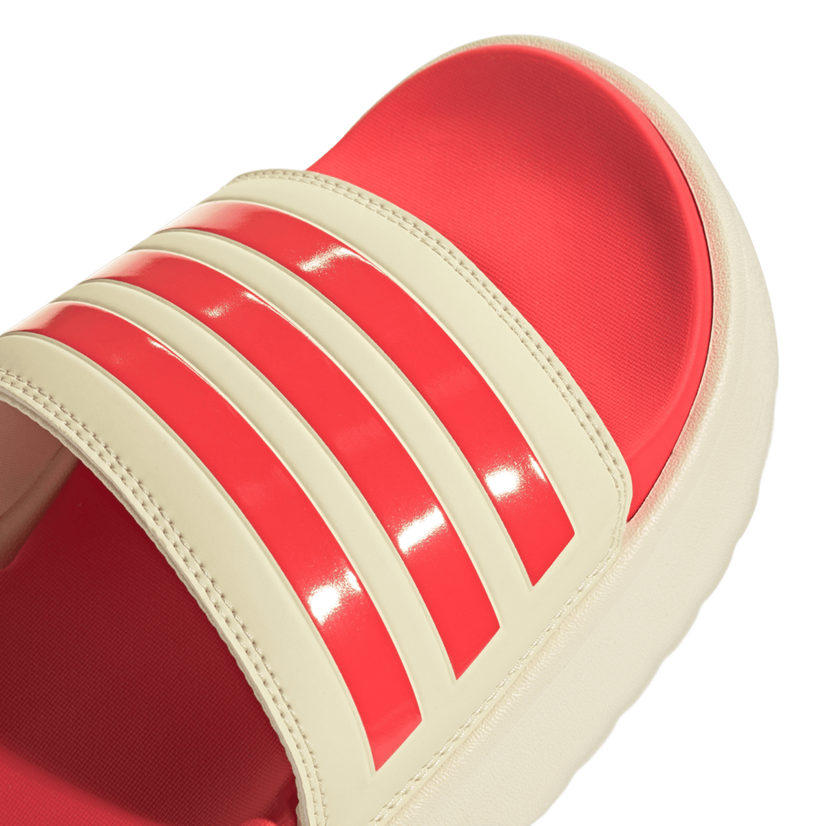adidas Adilette Platform Slides Warm Vanilla Semi Lucid Red (Women's)