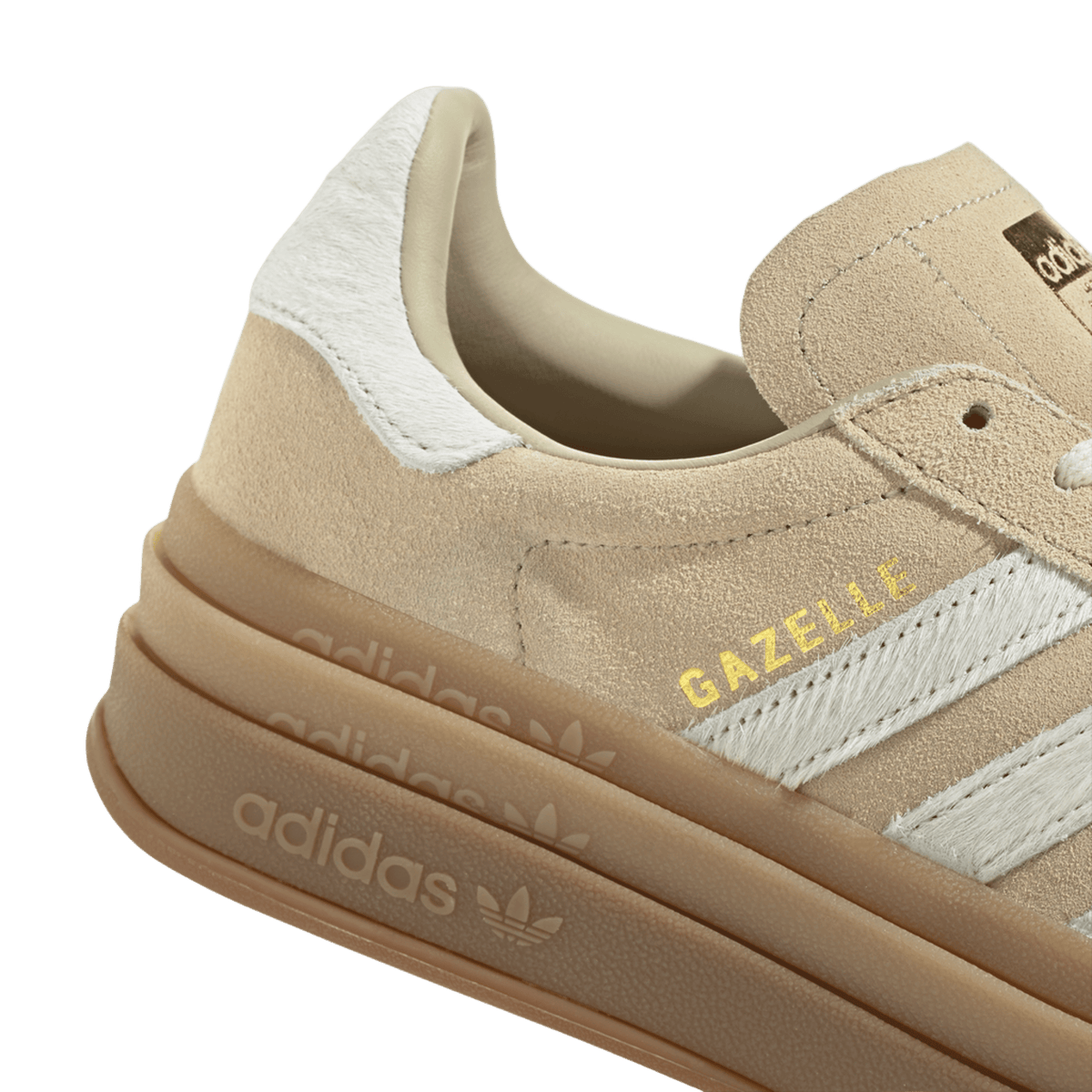 adidas Gazelle Bold Stone Khaki Cream White (Women's)