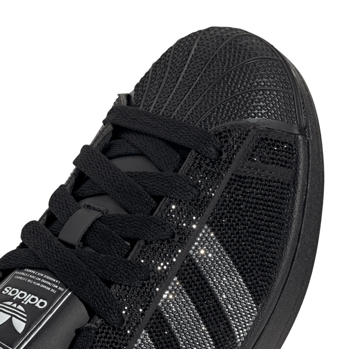 adidas Superstar II Rhinestone Black Silver (Women's)