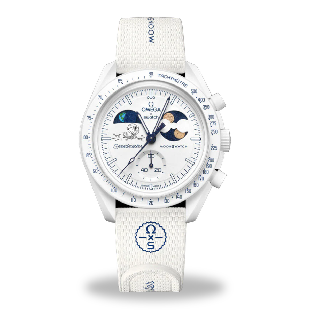 Omega x Swatch Mission to Earthphase - Moonshine Gold - White Blue (SO33W701L)