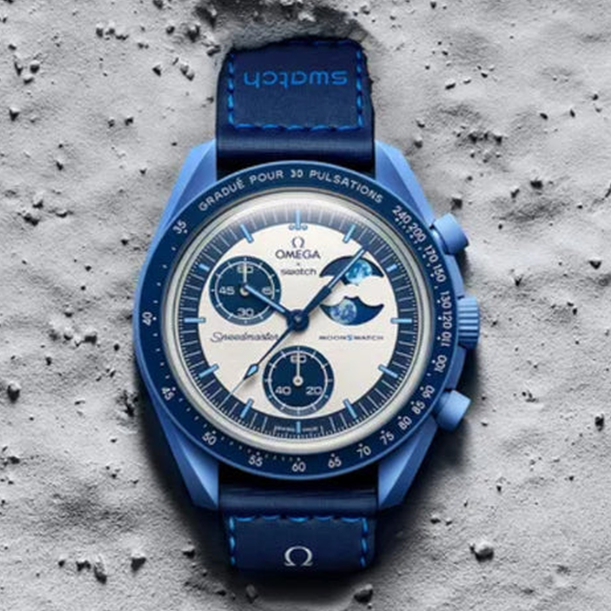 Swatch x Omega Bioceramic Moonswatch Mission to the Super Blue Moonphase (SO33N700)