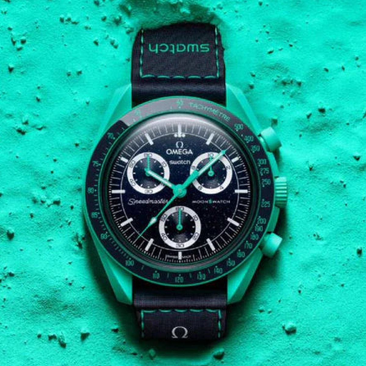 Swatch x Omega Bioceramic Moonswatch Mission on Earth - Polar Lights (SO33L103)