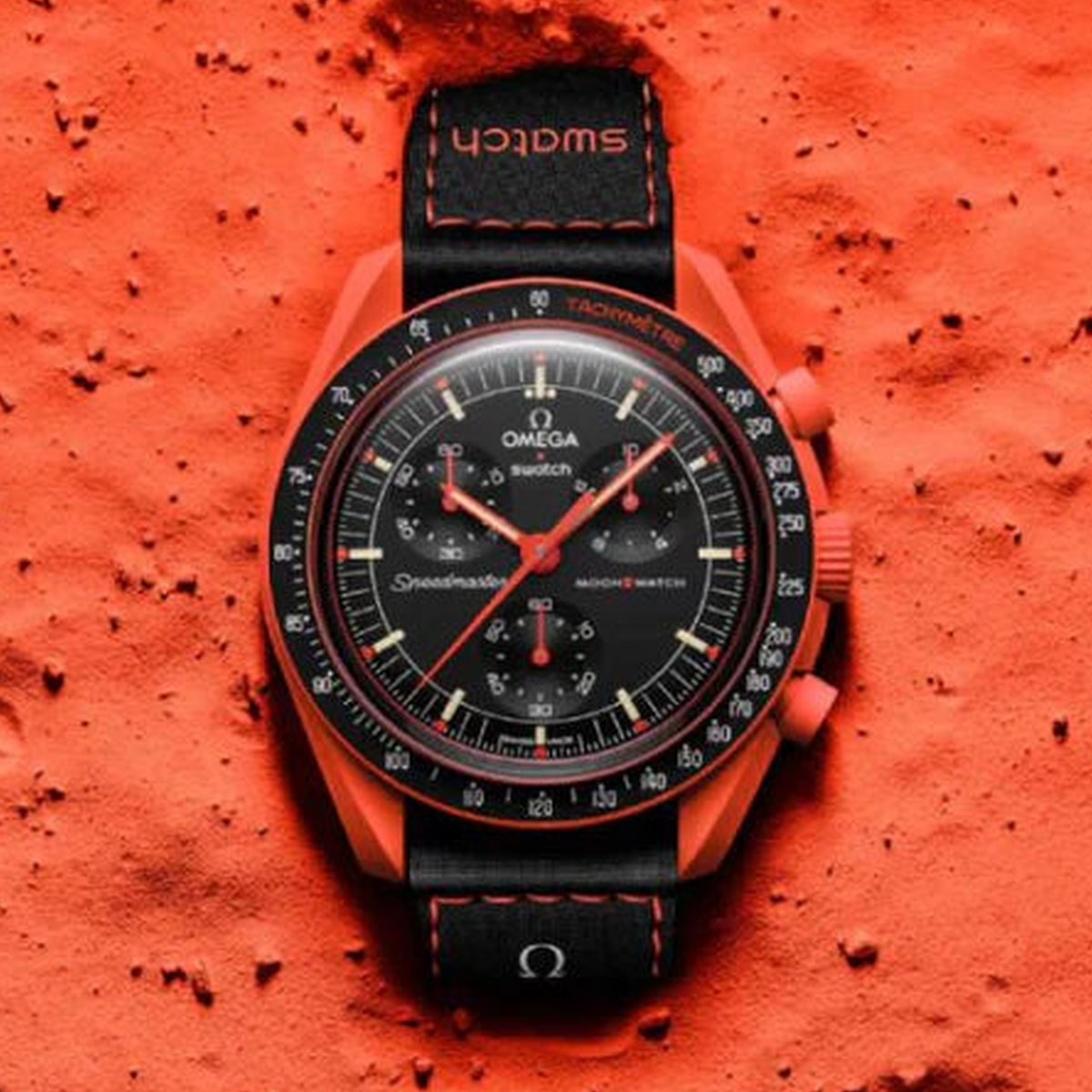 Swatch x Omega Bioceramic Moonswatch Mission on Earth - Lava (SO33O100)