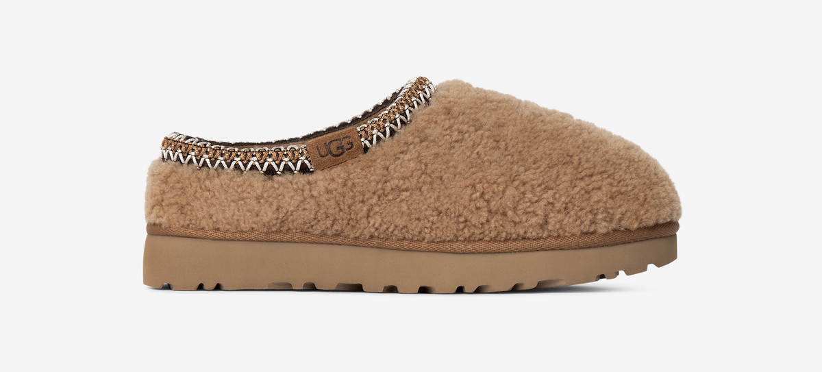 UGG Tasman Maxi Curly Slipper Chestnut (Women's) | 1158356-CHE