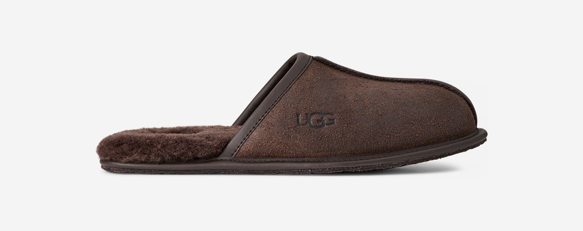 UGG Scuff Leather Distressed Slipper Dusted Cocoa | 1171294-DDC