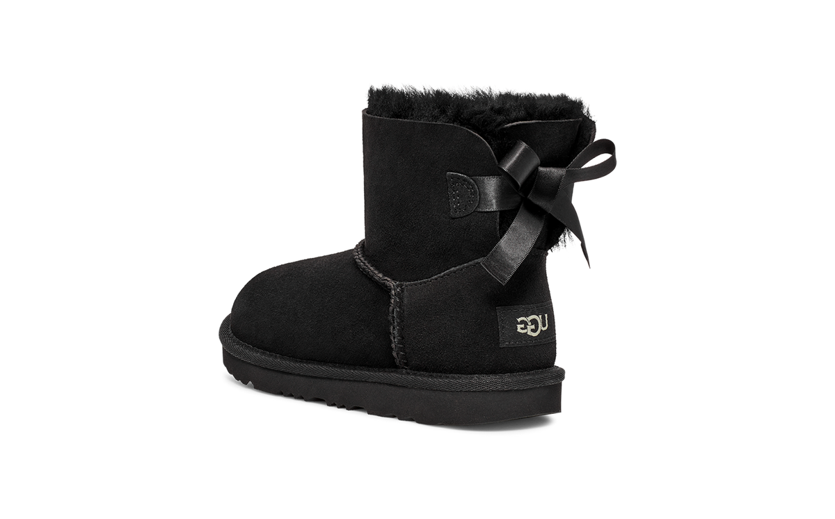 UGG Mini Bailey Bow II Boot Black (Kids)