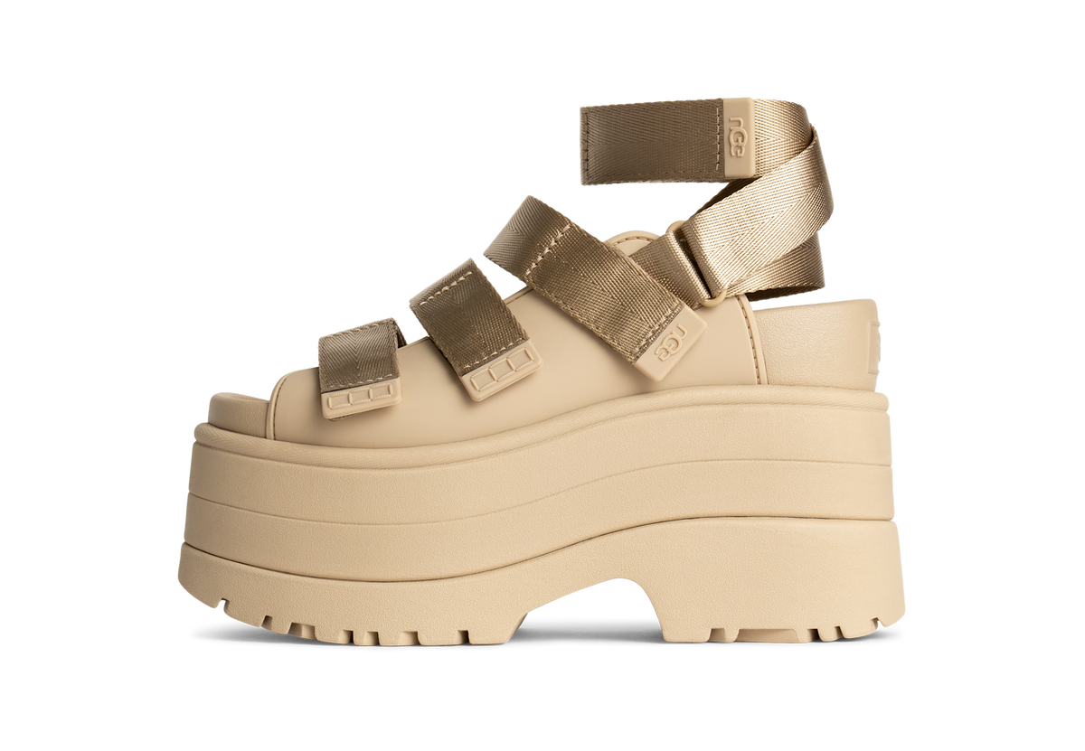 UGG GoldenRise Platform Sandals Mustard Seed (Women's)