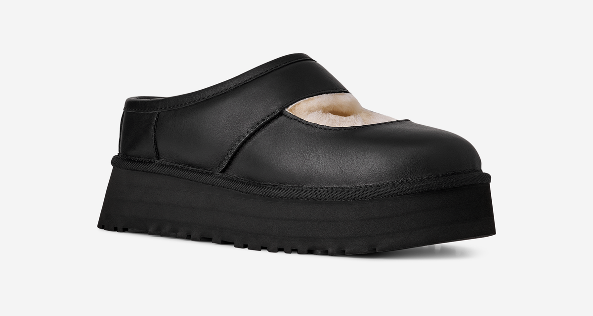 UGG Bea Mary Jane Leather Black (Women's) | 1172871-BLK