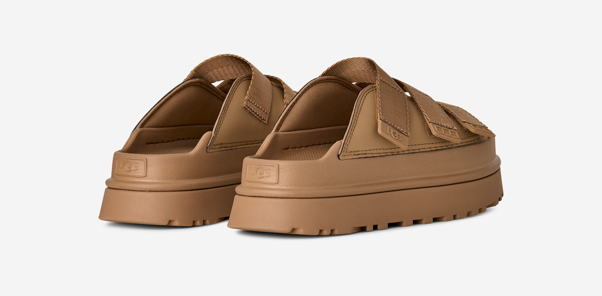 UGG GoldenGlow Slide Dark Sand (Women's) | 1167430-DND