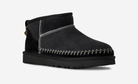 UGG Classic Ultra Mini Biarritz Boot Black (Women's) | 1171538-BLK