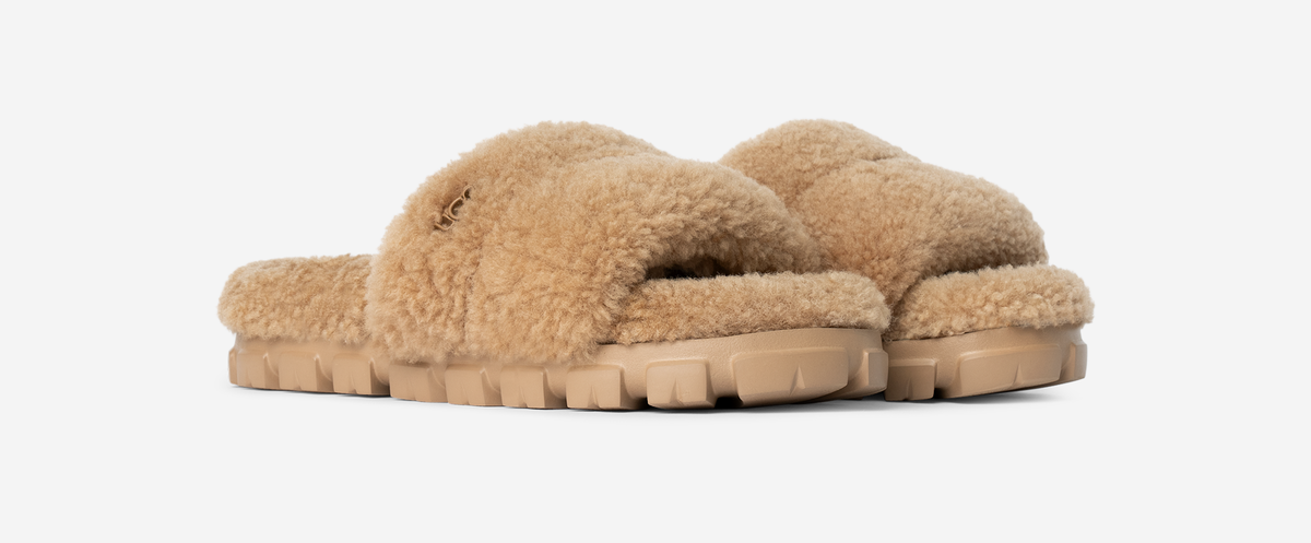 UGG Cozetta Curly Slide Chestnut (Women's) | 1130838-CHE