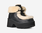 UGG Esmee Leather Lace Up Boot Black (Women's) | 1176110-BLK
