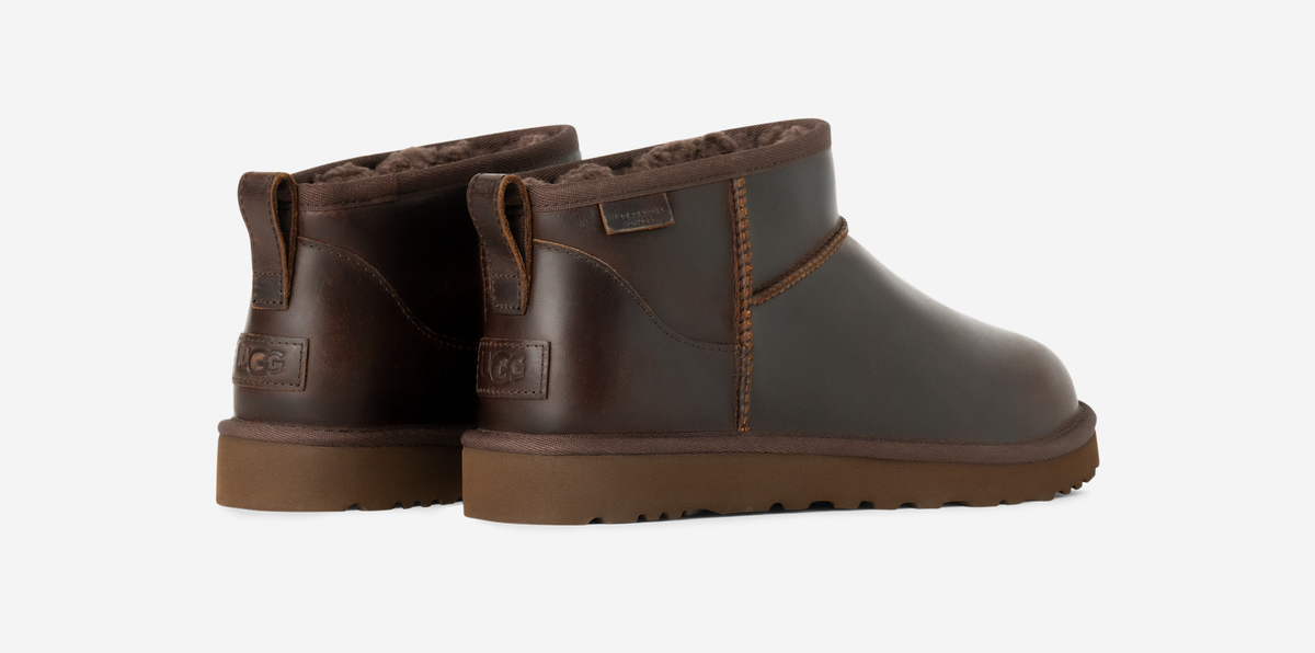 UGG Classic Ultra Mini LTHR Regen Boot Ironwood | 1158191-IWD