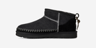 UGG Classic Ultra Mini Biarritz Boot Black (Women's) | 1171538-BLK