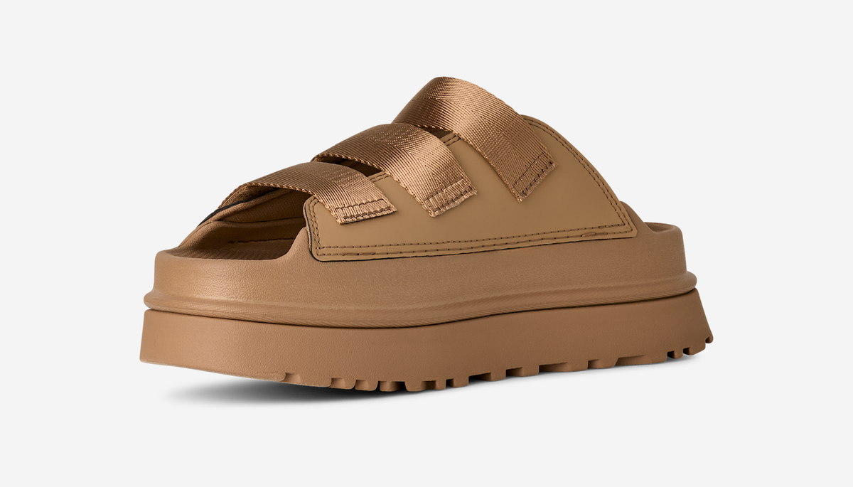 UGG GoldenGlow Slide Dark Sand (Women's) | 1167430-DND