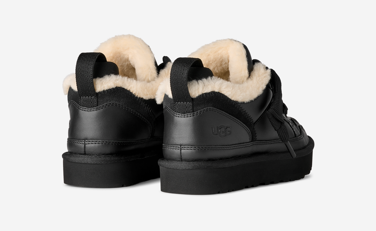 UGG Lowmel Leather Black (Women's) | 1171537-BLK